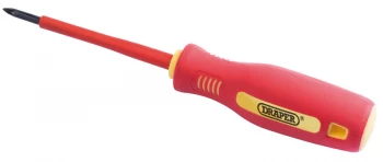 Image of DRAPER No0 x 75mm Fully Insulated Cross Slot Screwdriver. (Sold Loose) 46530