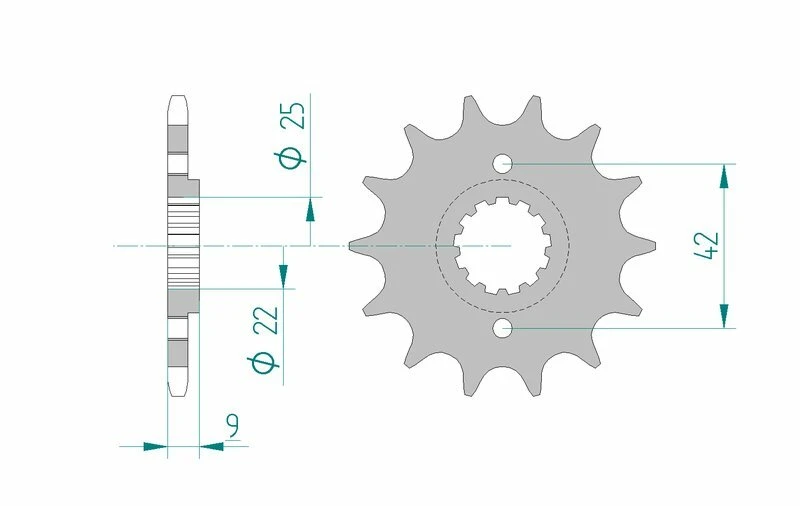 Image of AFAM Steel Standard Front Sprocket 24502 - 520