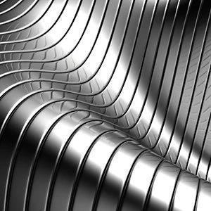 Image of ohpopsi Steel Curves Wall Mural Grey 19.6m XL