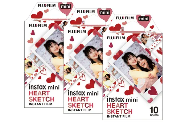 Image of Fujifilm Fujifilm Instax Mini Heart Sketch Photo Film (Pack of 30) 16799926x3