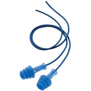 Image of Howard Leight Fusion Detectable Regular Corded Earplugs Blue Hear Pack Box 50 Pairs