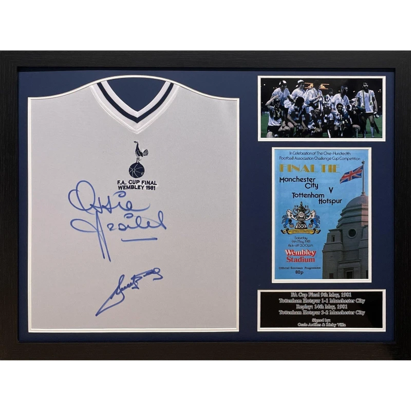 Image of AllStarSignings Ltd Ardiles/Villa dual signed 81 Spurs shirt White unisex One Size