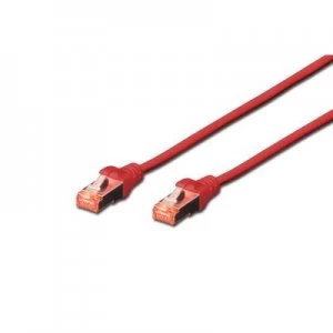Image of Digitus DK-1644-010-R-10 networking cable 1m Cat6 S/FTP (S-STP) Red