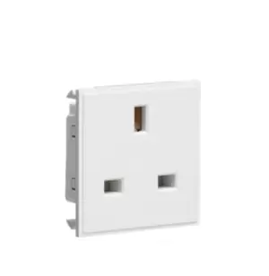 Image of KnightsBridge 13A 1G unswitched socket module 50 x 50mm - white