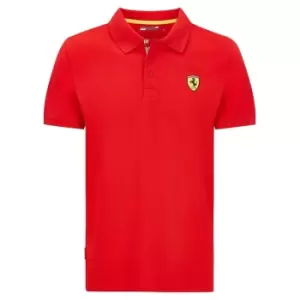 Image of 2022 Ferrari Scuderia Mens Classic Polo Shirt (Red)