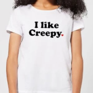 Image of I Like Creepy Womens T-Shirt - White - 5XL