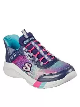 Image of Skechers Girls Dreamy Lites Slip-ins Trainer - Navy, Size 13 Younger