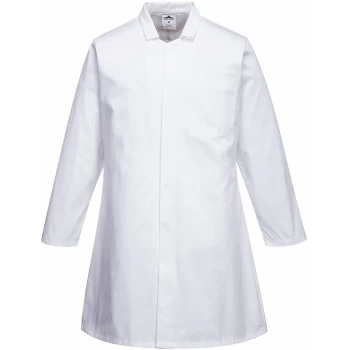 Image of 2202 - White Mens Food Industry Coat/overcoat, One Pocket sz 3 XL Regular - Portwest