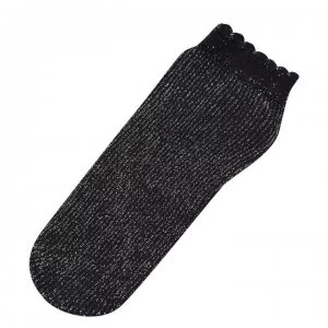 Image of Jonathan Aston Sparkle Ankle Socks - Black/Silver