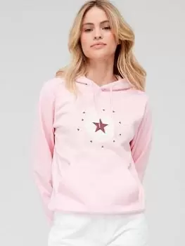 Image of Converse Radiating Love Classic Fit Hoodie, Pink, Size S, Women