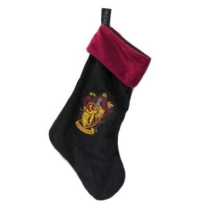 Image of Gryffindor Harry Potter Fleece Christmas Stocking Woven Badge 47x30cm