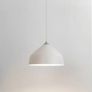 Image of 1 Light Small Dome Ceiling Pendant Matt White, E27