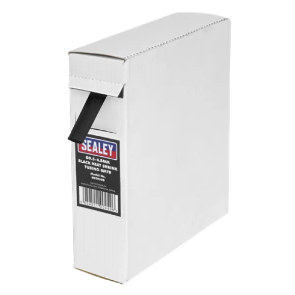 Image of Genuine SEALEY HST9508 Heat Shrink Tubing Black Ø9.5-4.8mm 8mtr