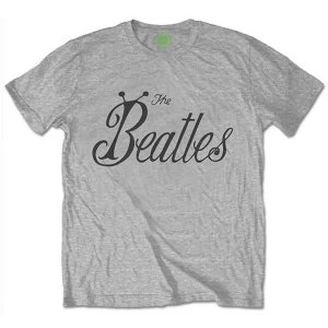 Image of The Beatles Bug Logo Mens Medium T-Shirt - Grey