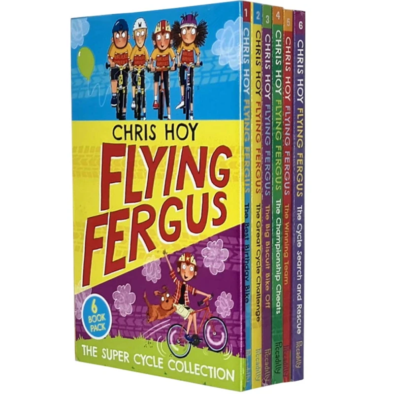 Image of Flying Fergus The Super Cycle 6 Book Set By Chris Hoy For Young Readers And Fans Chris Hoy Books