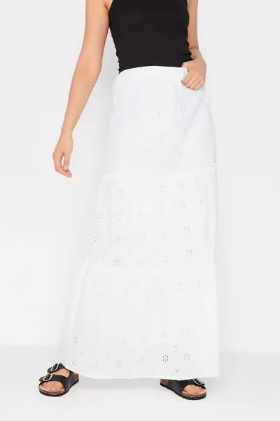 Image of Long Tall Sally Tall Maxi Skirt White