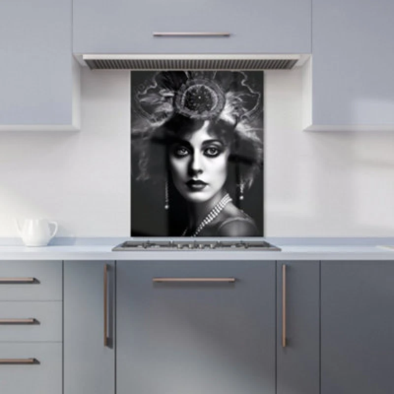 Image of Warren Reed Designer Edwardian Showgirl Splashart Kitchen Splashback