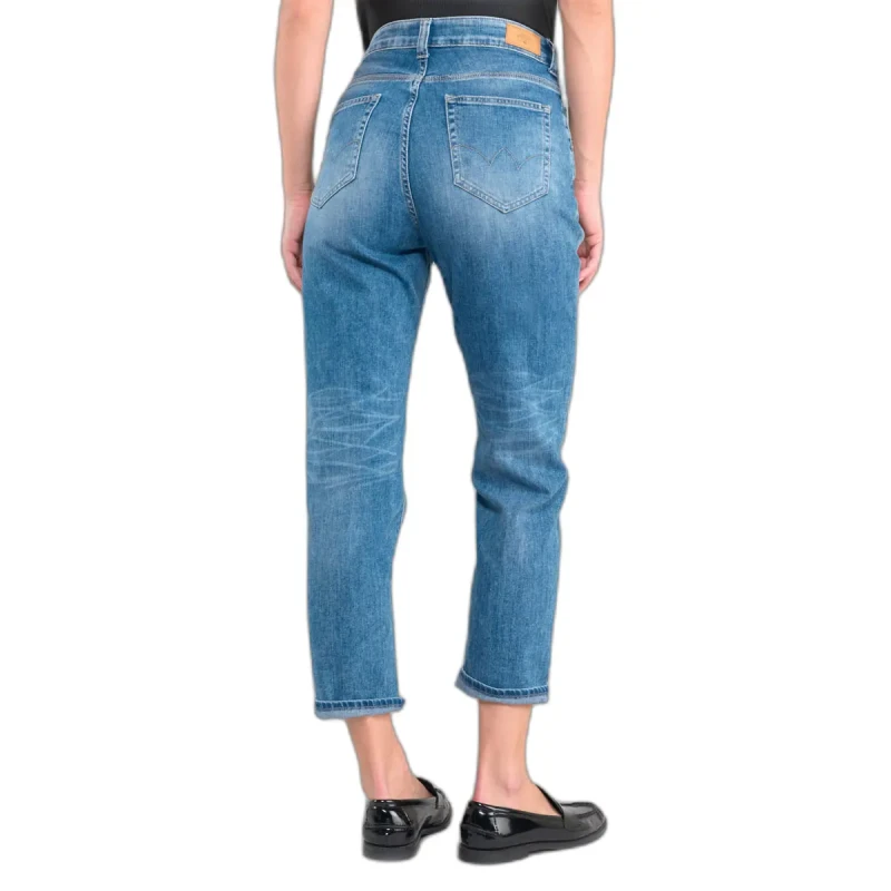 Image of Le Temps des cerises High-waisted destroyed girlfriend jeans 400/60 For Her Le Temps des cerises Thil No. 4 Bleu Female 33