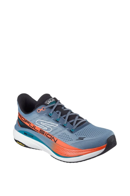 Image of Skechers Men Max Cushioning Propulsion Trainer in Light Blue Size: 6 Light Blue 6 Male 198376740320