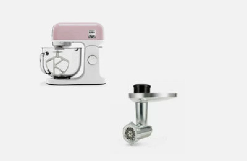 Image of Kenwood 5L Kmix Stand Mixer Pink & Food Mincer