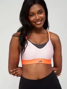 Image of Under Armour Infinity High Bra Blockd, Pale Pink Size XS Women