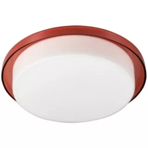Image of Linea Verdace Tray Flush Ceiling Light Red