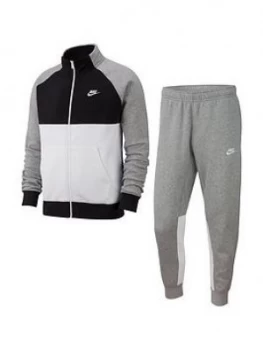 Image of Nike Sportswear Fleece Tracksuit - Grey Size M Men
