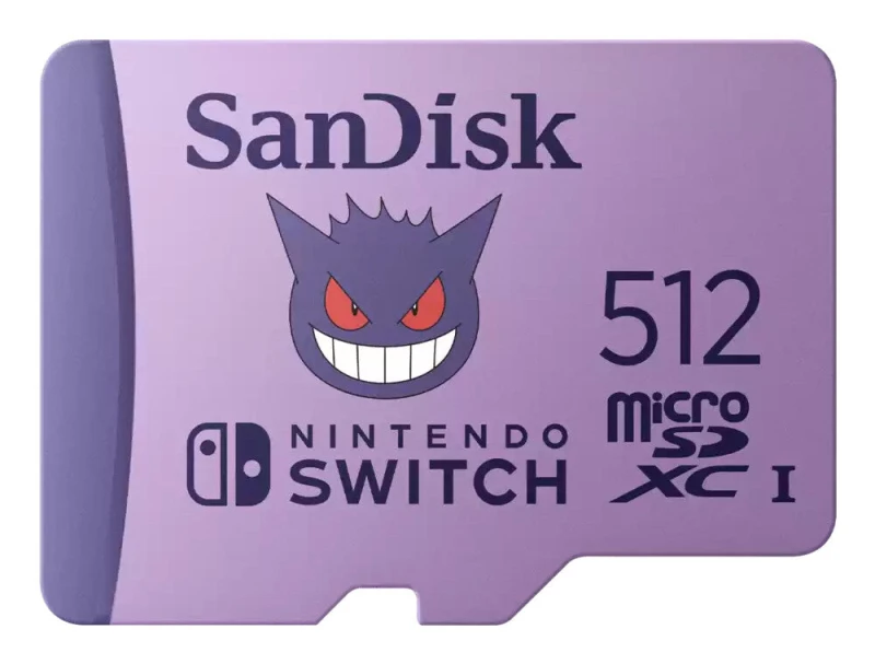 Image of SanDisk 512GB Pokemon Gengar microSD Card SDSQXAO-512G-GN6ZK