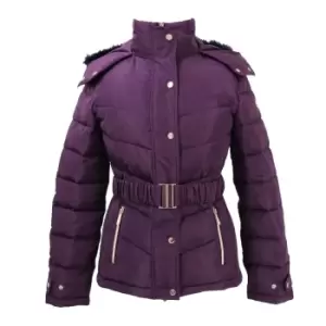 Image of Coldstream Womens/Ladies Cornhill Quilted Coat (M) (Purple)
