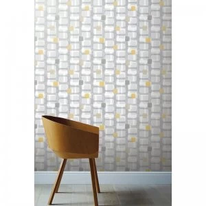 Image of Retro Block Wallpaper