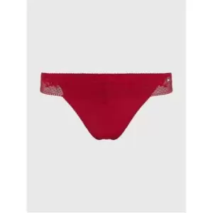 Image of Tommy Hilfiger Ditsy Lace Thong - Red