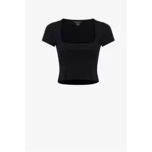 Image of French Connection Saba Jersey Top - Black