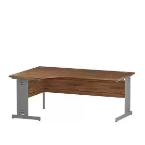 Image of Impulse 1800 Left Hand Silver Crescent Cable Managed Leg Workstation