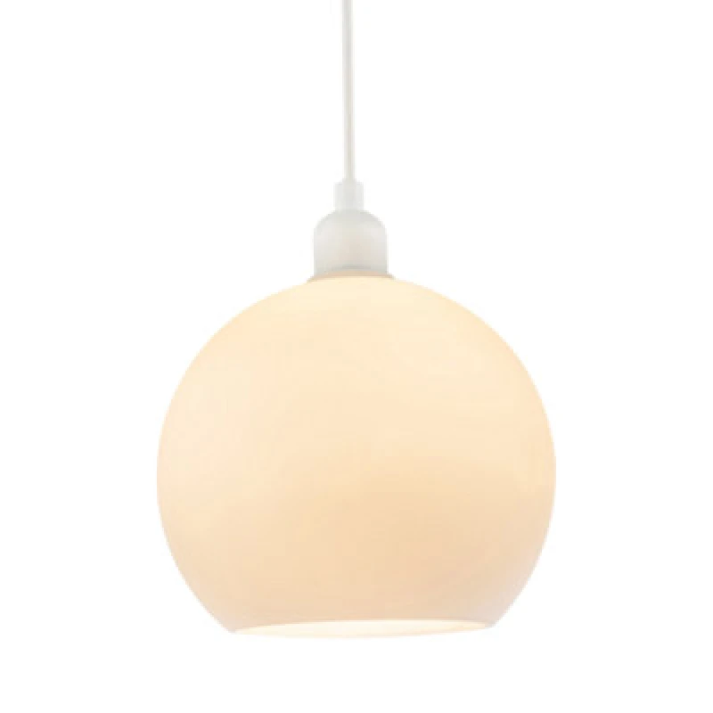 Image of Happy Homewares Simple And Classic Opal White 20Cm Glass Ball Pendant Lighting Shade