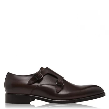 Image of Reiss Gelder Monk Shoes - Dark Chocolate