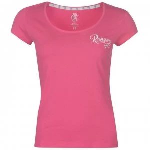 Image of Team FC Script T Shirt Ladies - Pink