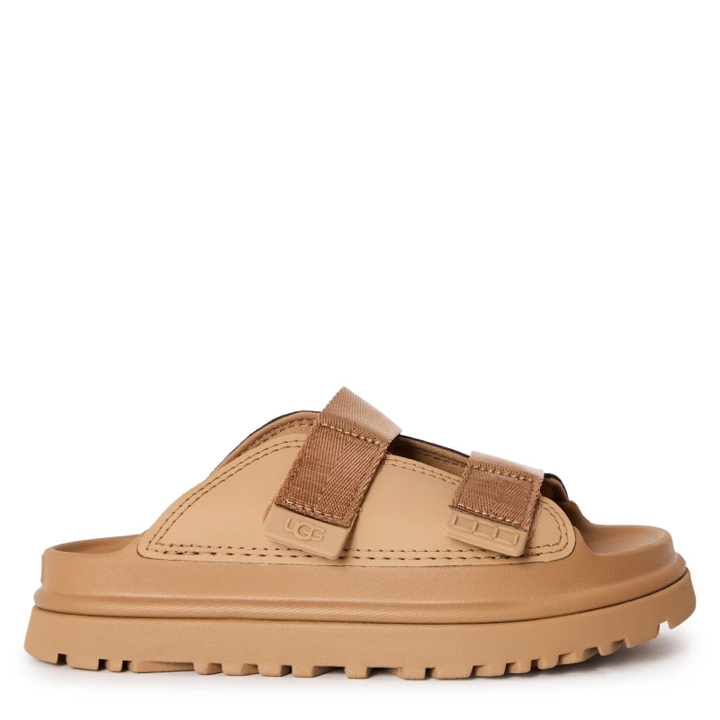 Image of Ugg Kids Goldenglow Slide Flatform Sandals Dark Sand DND female 2 (35)