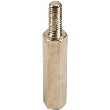 Image of 524413 Hex Threaded M-F Spacer Brass 5mm A/F M3 20mm - Pack Of 25 - R-tech