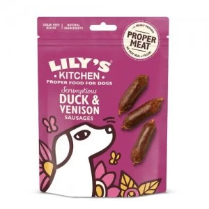 Image of Lily's Kitchen Duck and Venison Sausages Dog Treats 70g