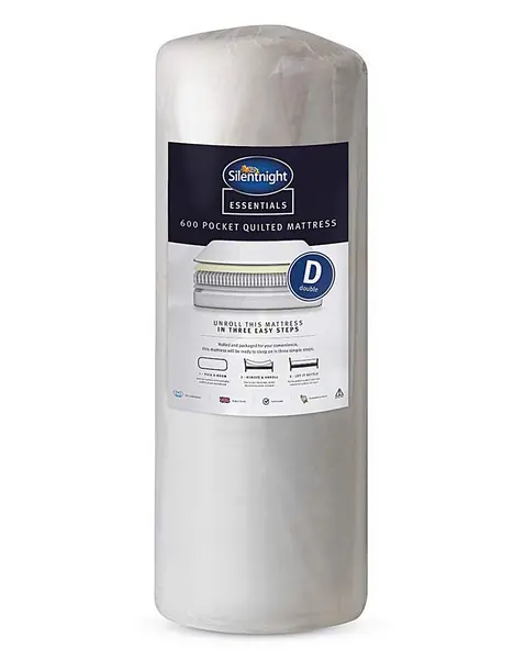 Image of Silentnight 600 Pocket Rolled Mattress DOUBLE XO92102