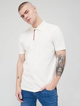 Image of HUGO Dichelangelo Polo Shirt - Natural, Size S, Men