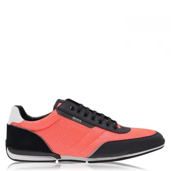 Image of Hugo Boss Saturn Sport Mesh Trainers Navy/Orange 646 Men