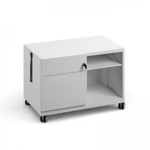 Image of Bisley steel caddy left hand storage unit 800mm - white
