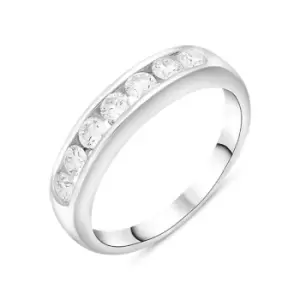 Image of 18ct White Gold 0.45ct Diamond Channel Set Half Eternity Ring