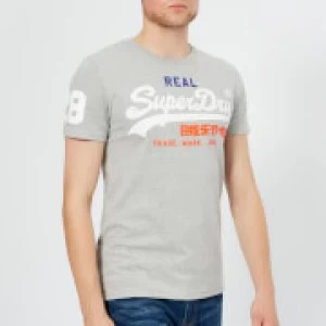 Image of Superdry Mens Vintage Logo Tri T-Shirt - Montana Grey Grit - XXL - Grey