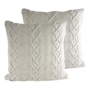 Image of Aran Twin Pack Polyester Filled Cushions