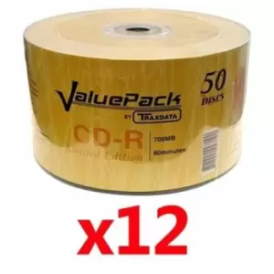 Image of Ritek Traxdata CD-R 52X 600PK (12 x 50) Logo