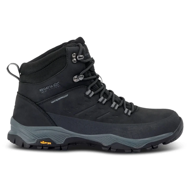 Image of Regatta Regatta Men Blake Breathable Waterproof Walking Boots in Jet Black Size: 9 Jet Black 9 Male 5063516062349