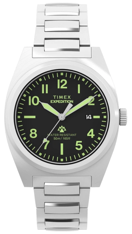 Image of Timex TW2Y18300 Expedition (39mm) Black Dial / Stainless Watch