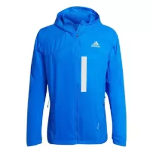 Image of Adidas Marathon Jacket Mens Blue Rush